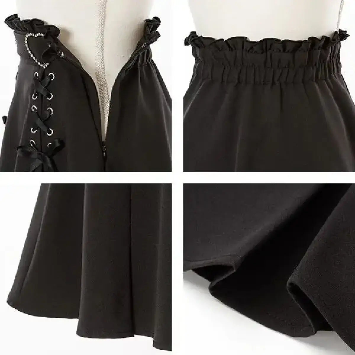 Heart Rhinestone A-Line Mini Skirt