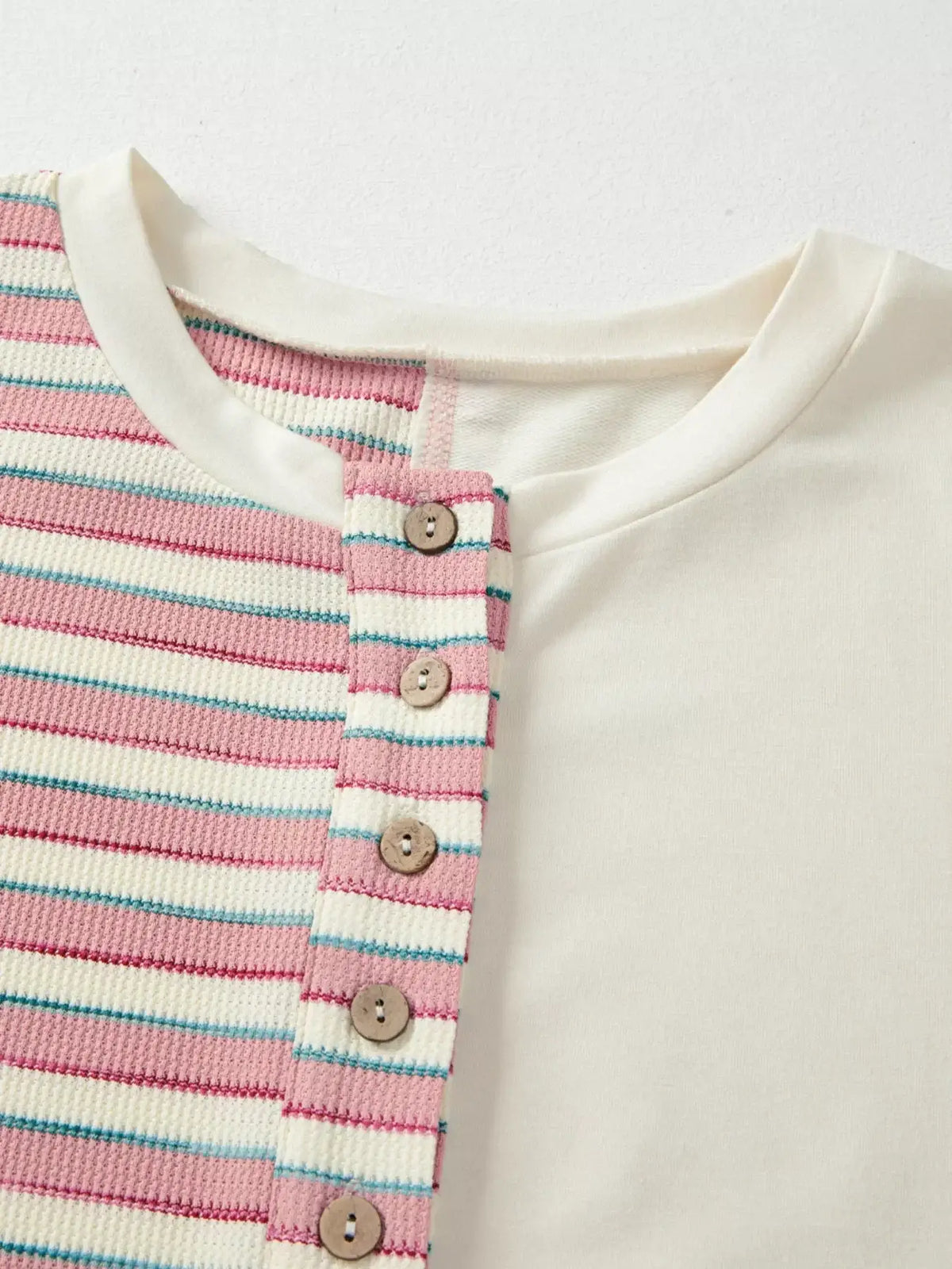 Stripe Color Block Patchwork Oversized Top