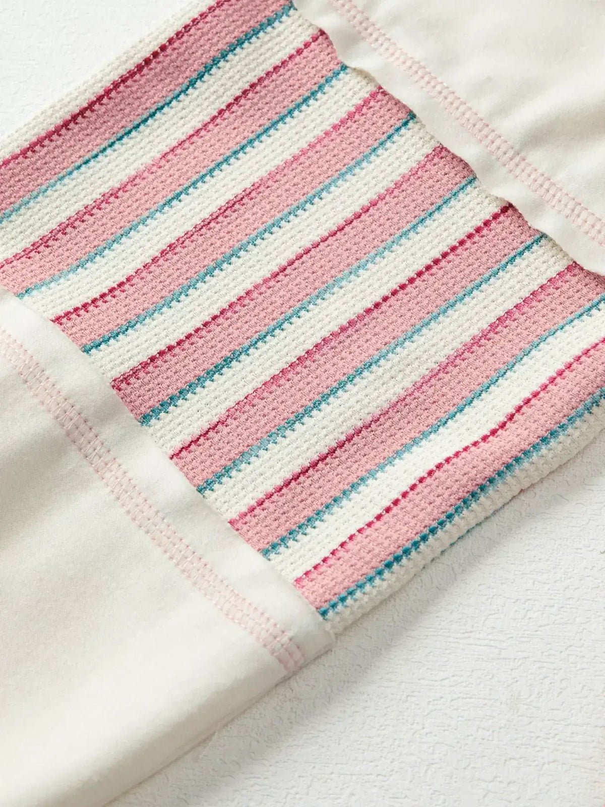 Stripe Color Block Patchwork Oversized Top