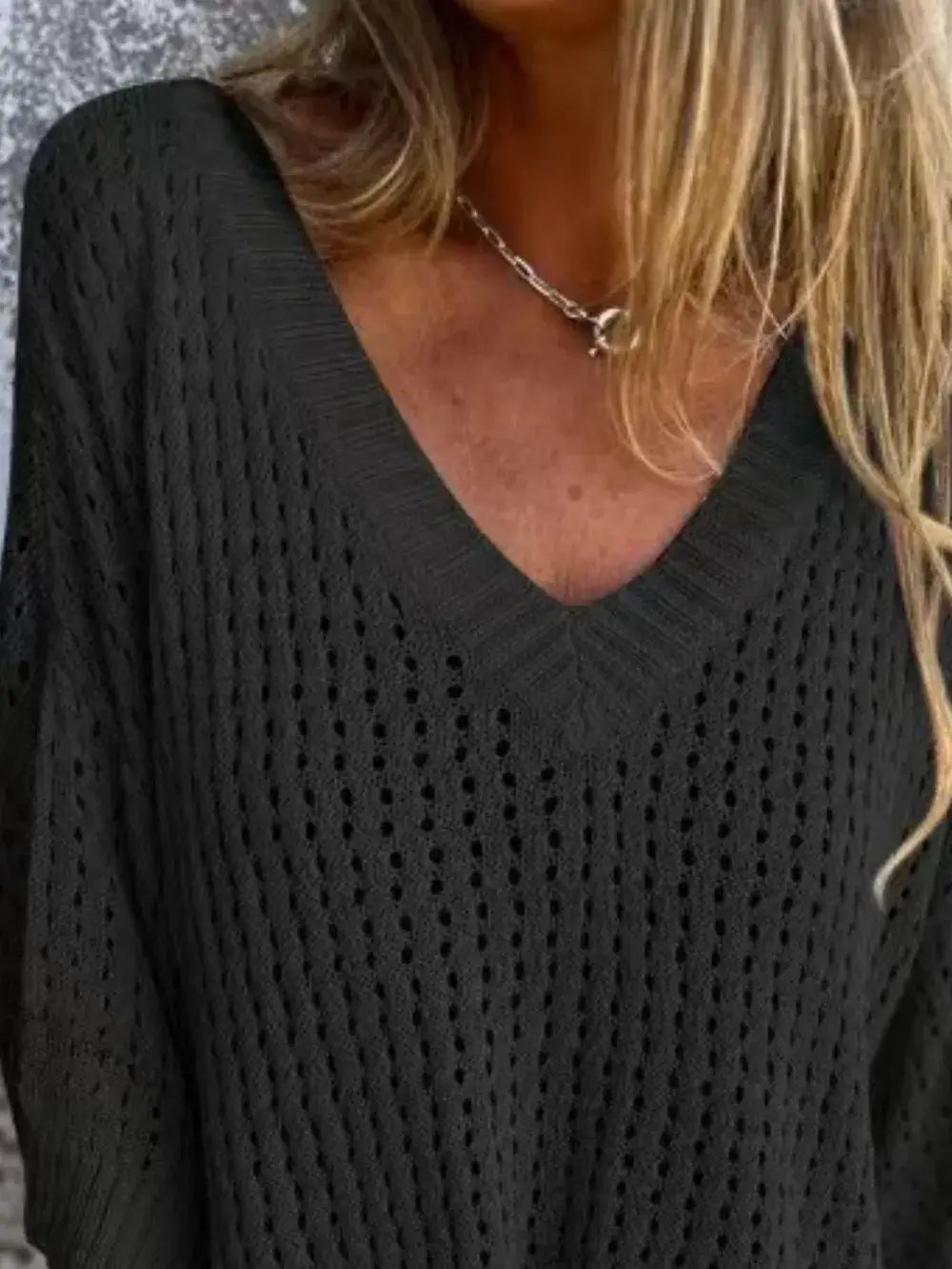 Openwork Cutout Casual Top