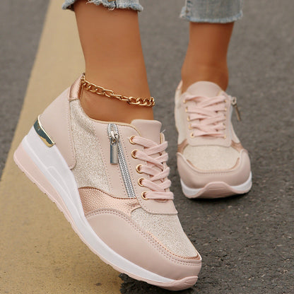Women’s Lace-Up Side-Zip Sneakers