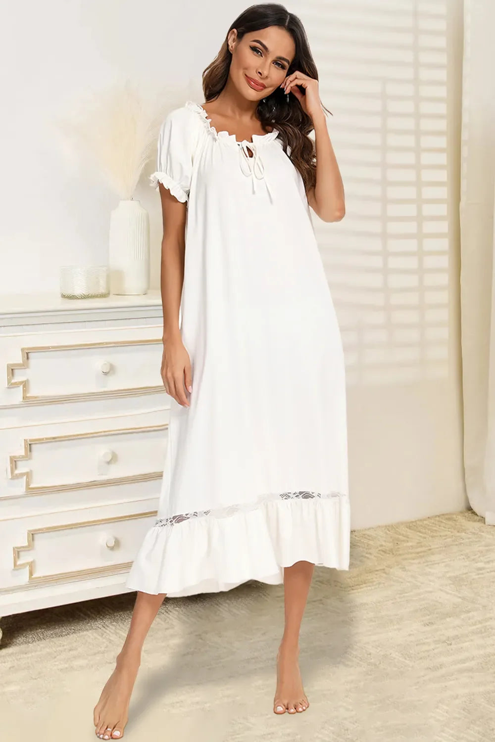 Lace Detail Lounge Dress