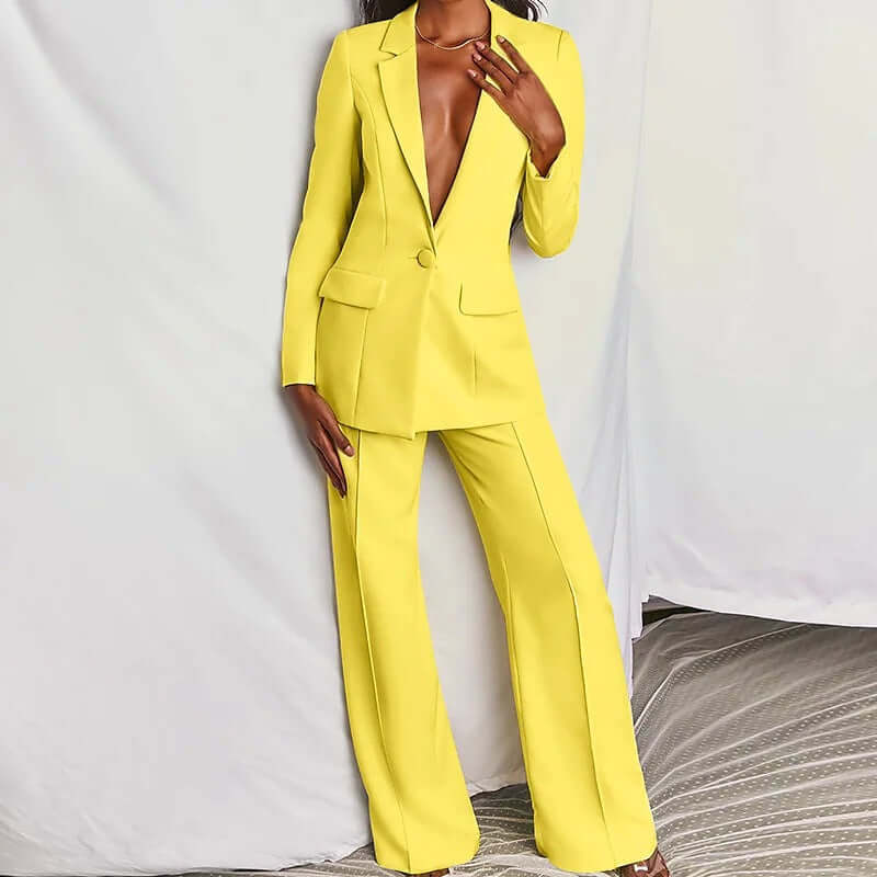 Women's Professional Blazer Trousers Suit
