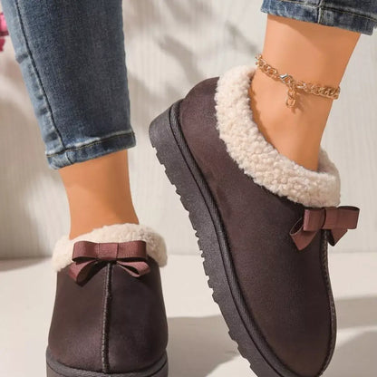 Suede Fluff-Lined Flat Shoes