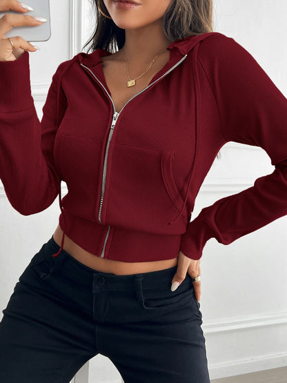 Devine Zip-Up Hooded Outerwear