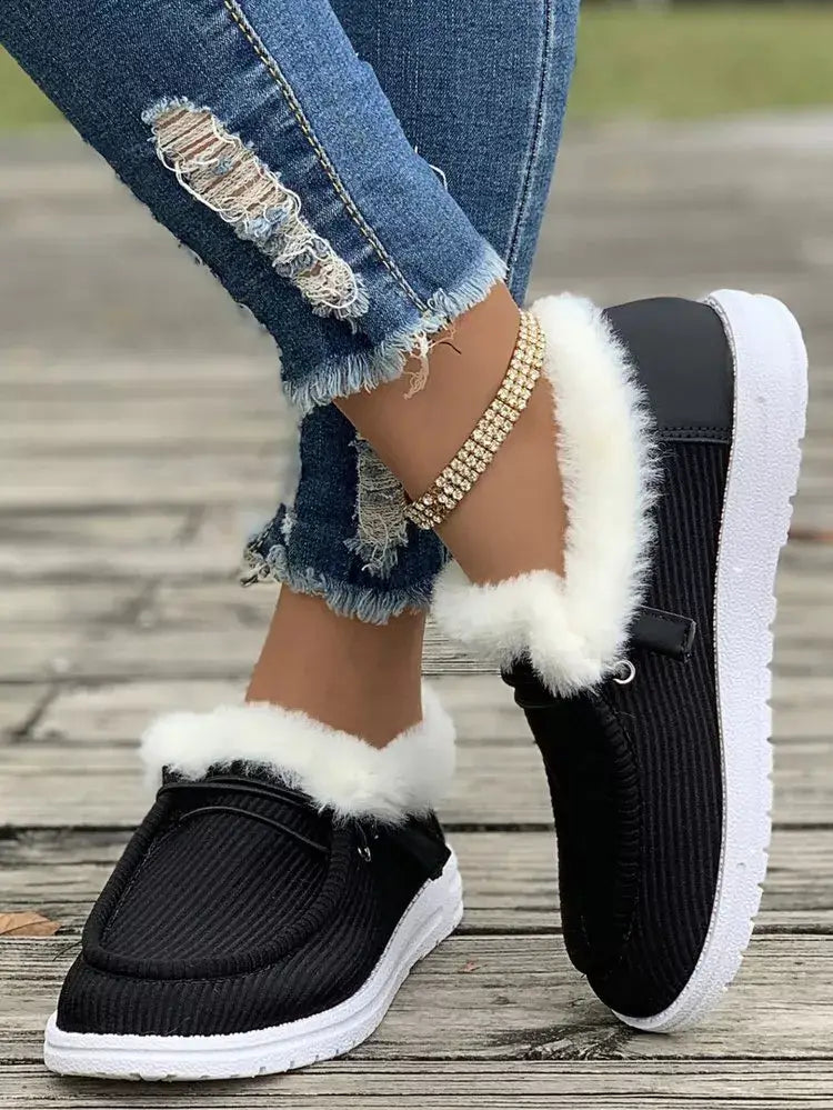 Cozy Plush-Lined Slip-On Flats