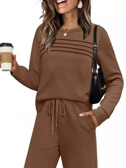 Plus Size Long Sleeve Two-Piece Set