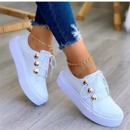 Women’s Round Toe Platform Sneakers