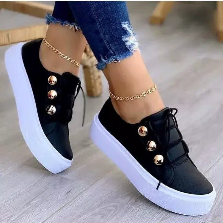 Women’s Round Toe Platform Sneakers