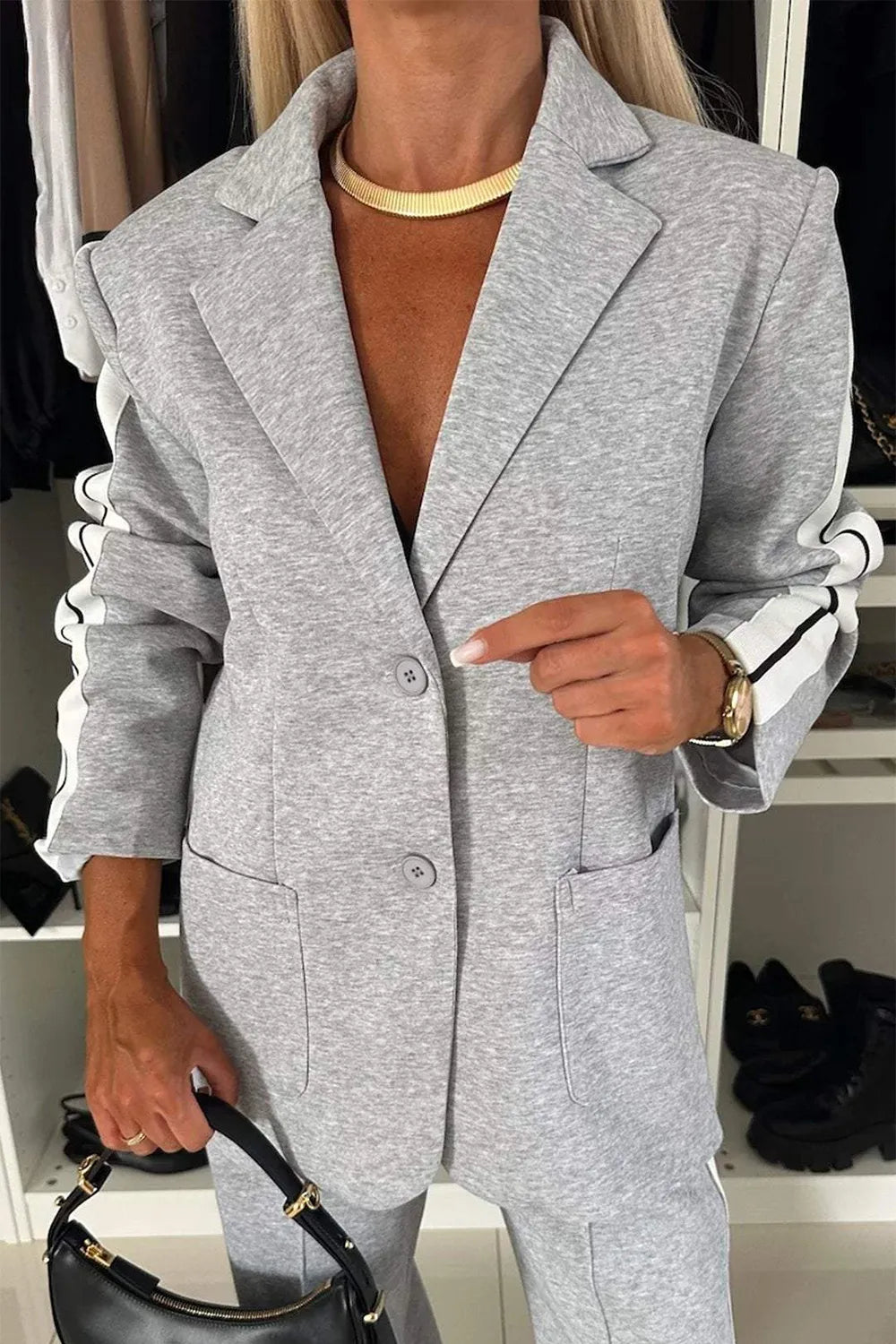 Women’s Buttoned Two-Piece Set