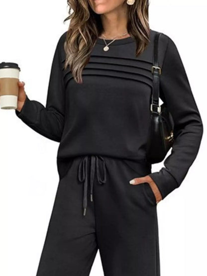 Plus Size Long Sleeve Two-Piece Set