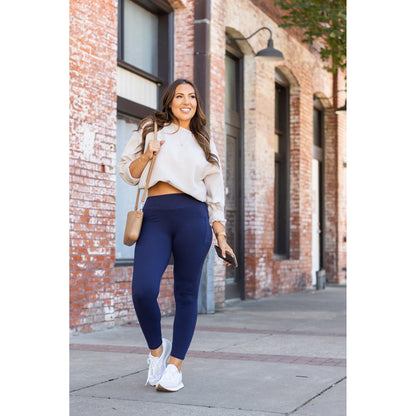 Nyla Navy Full-Length Leggings