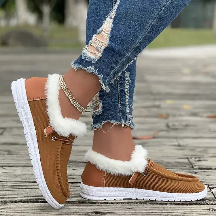 Cozy Plush-Lined Slip-On Flats