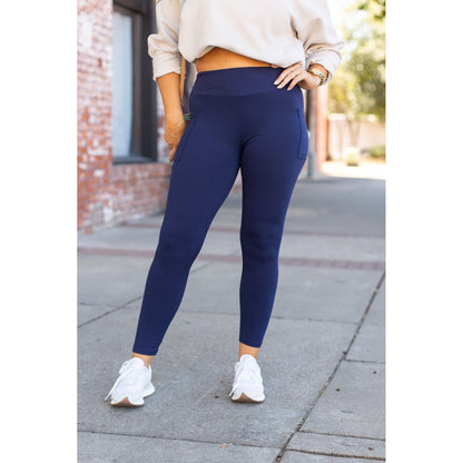 Nyla Navy Full-Length Leggings