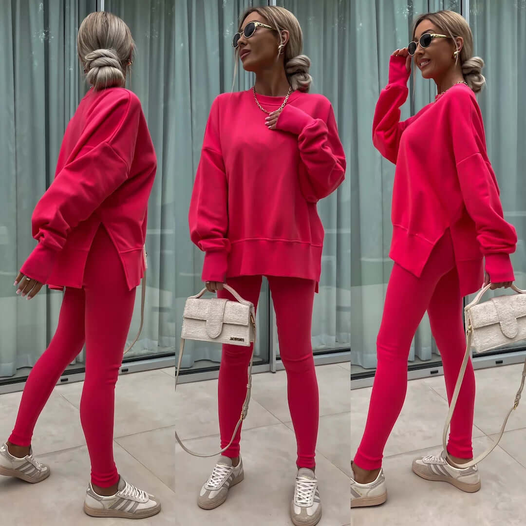 Women's Split-Detail Sweater Set