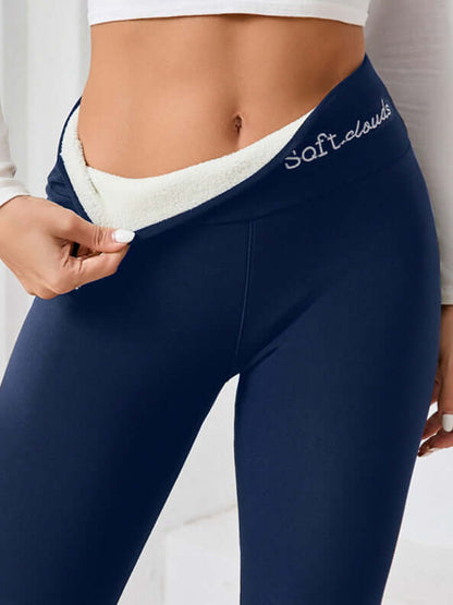 Fleece-Lined Cashmere-Touch Winter Leggings
