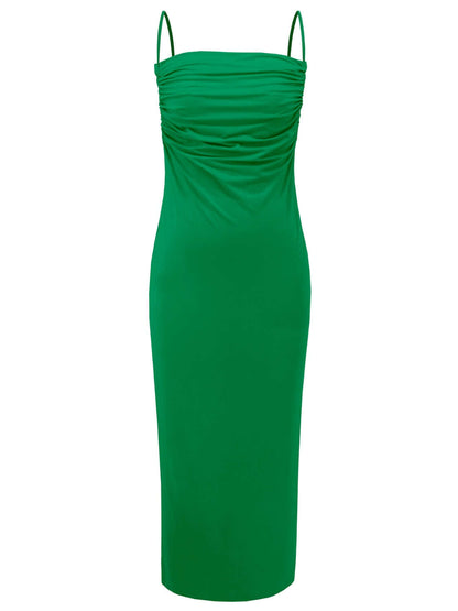Backless Cowl Neck Cami Dress