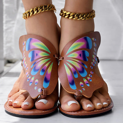 Women’s Butterfly Print Flip-Flops