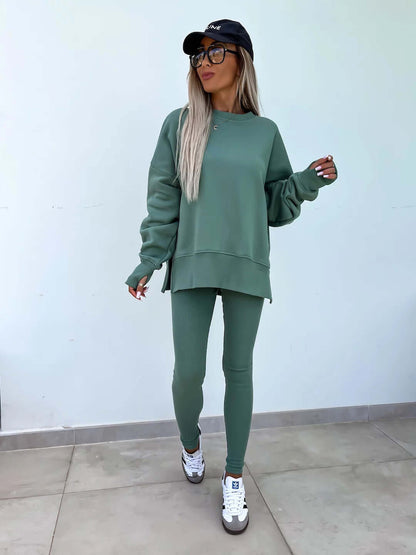 Women's Split-Detail Sweater Set