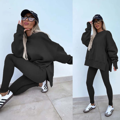 Women's Split-Detail Sweater Set