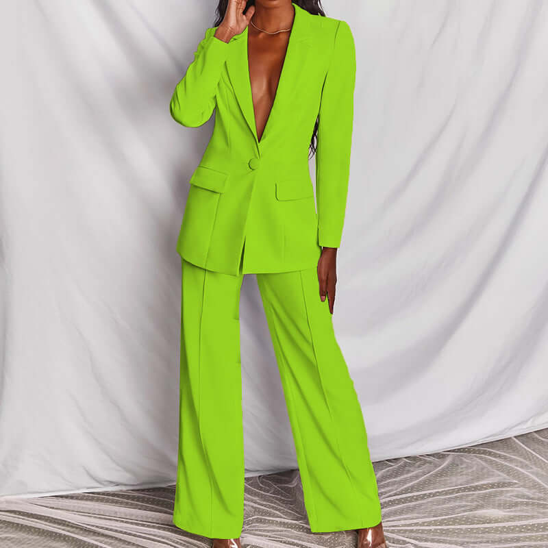 Women's Professional Blazer Trousers Suit