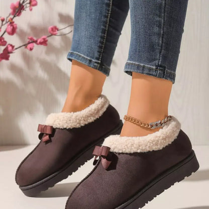 Suede Fluff-Lined Flat Shoes