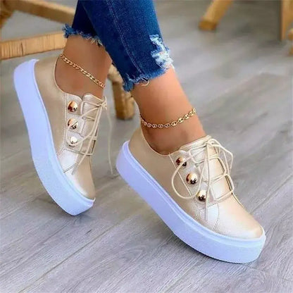 Women’s Round Toe Platform Sneakers