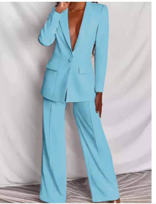 Women's Professional Blazer Trousers Suit