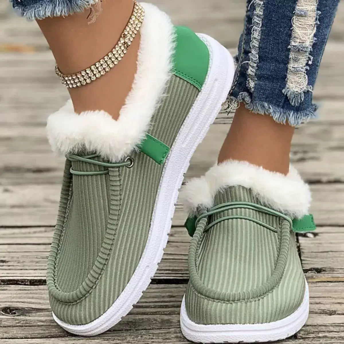 Cozy Plush-Lined Slip-On Flats