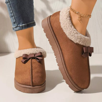 Suede Fluff-Lined Flat Shoes