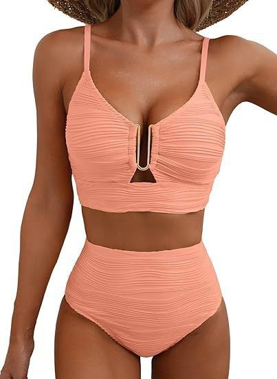 Solid Color Ruched Swimsuit