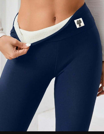 Fleece-Lined Cashmere-Touch Winter Leggings