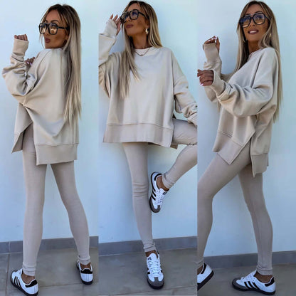 Women's Split-Detail Sweater Set