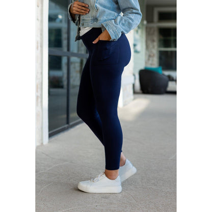 Nyla Navy Full-Length Leggings