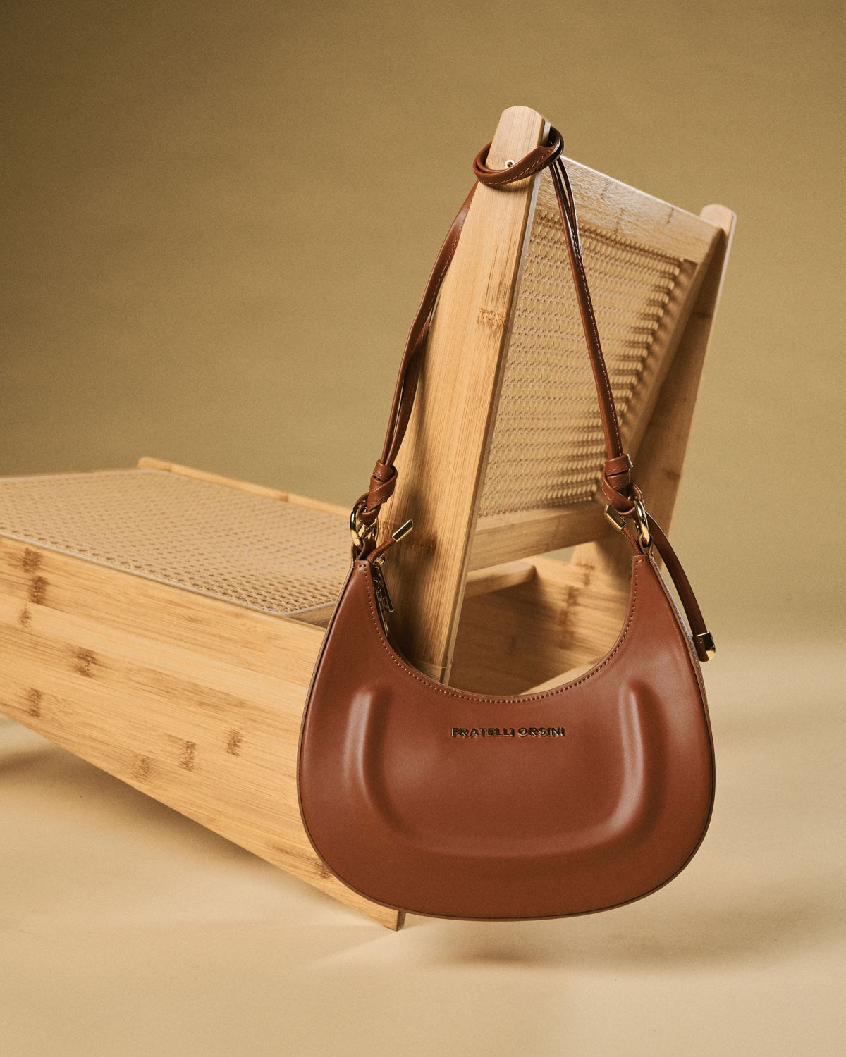Ornella Italian Leather Crescent Bag