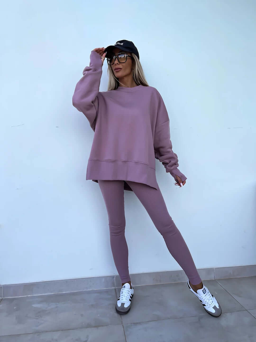 Women's Split-Detail Sweater Set