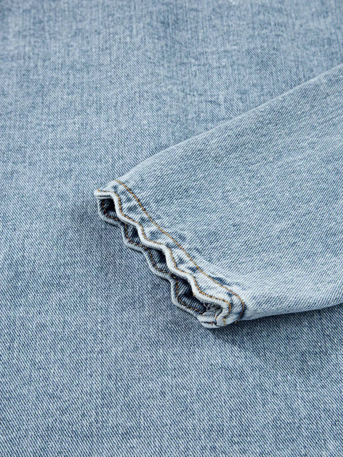 Scallop Trim Pocket Denim Jacket