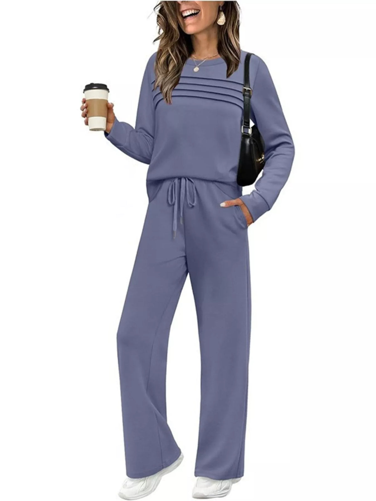 Plus Size Long Sleeve Two-Piece Set