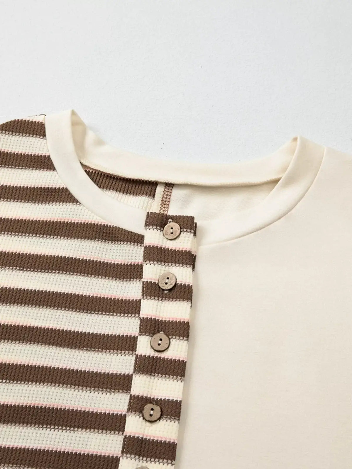 Stripe Color Block Patchwork Oversized Top