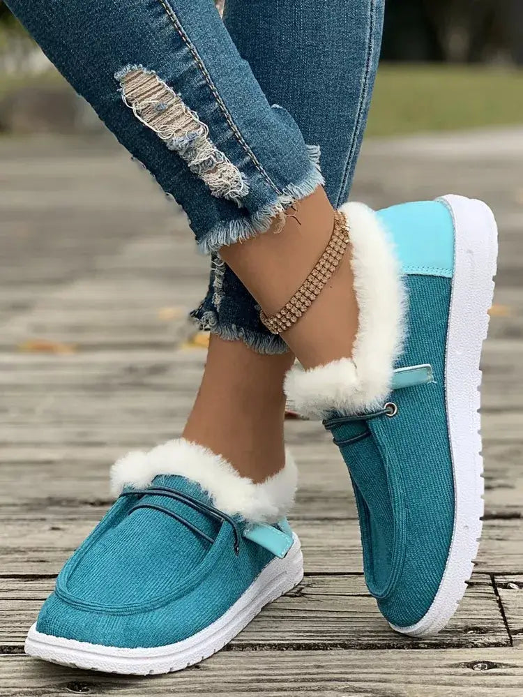 Cozy Plush-Lined Slip-On Flats
