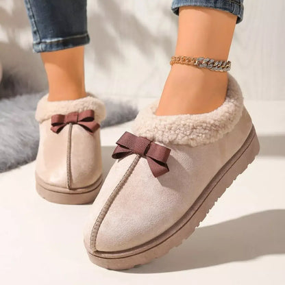 Suede Fluff-Lined Flat Shoes