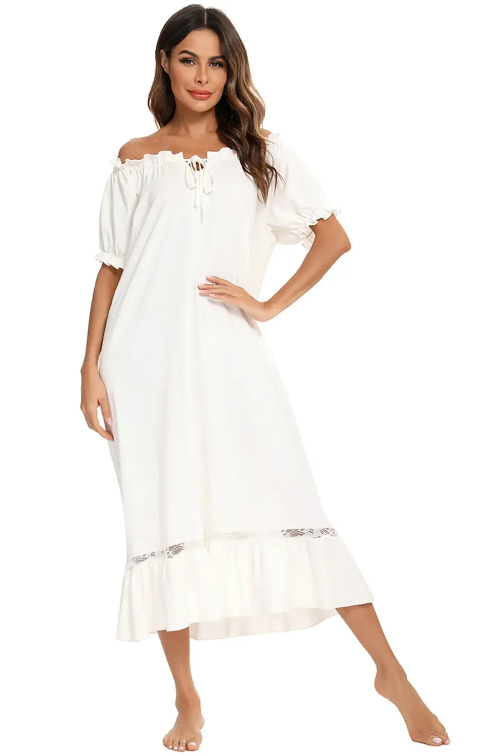 Lace Detail Lounge Dress