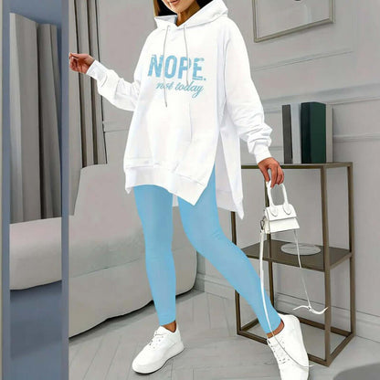 Women’s Letter Print Hoodie & Leggings Set