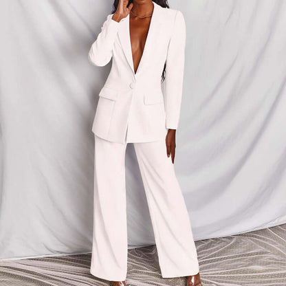 Women's Professional Blazer Trousers Suit