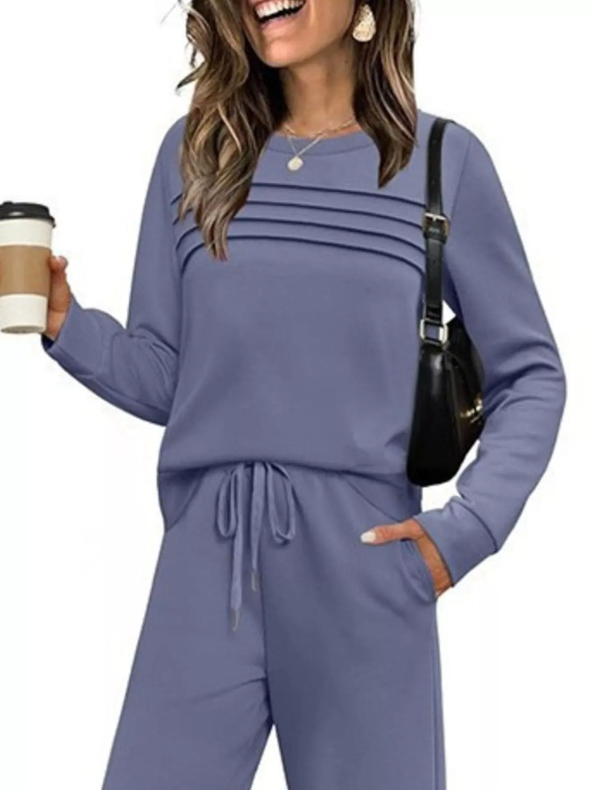 Plus Size Long Sleeve Two-Piece Set