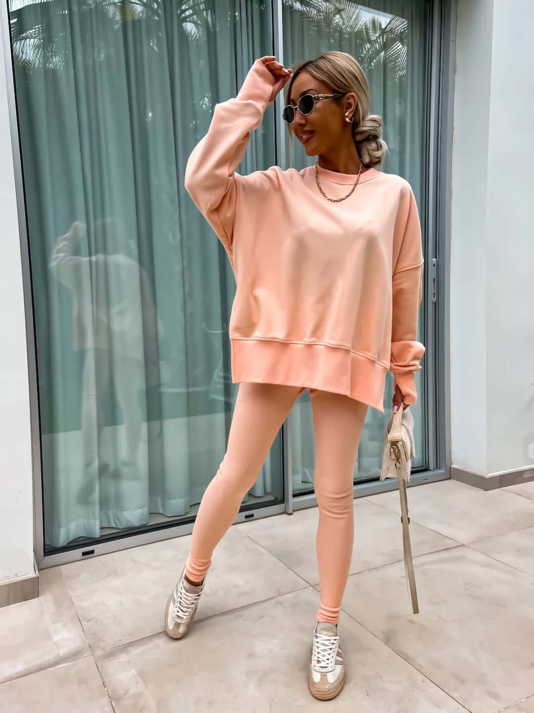 Women's Split-Detail Sweater Set