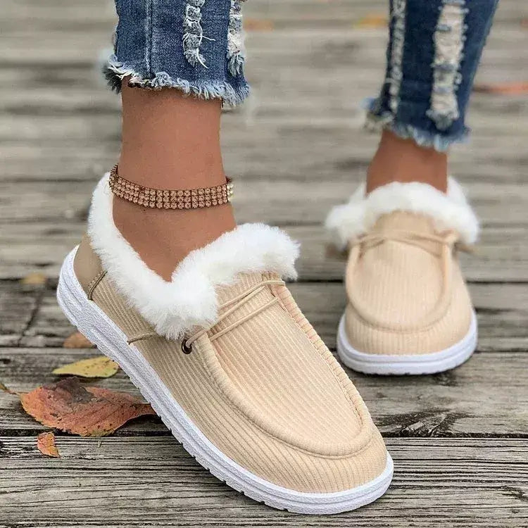 Cozy Plush-Lined Slip-On Flats