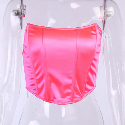 Sweetheart Neckline Cropped Corset