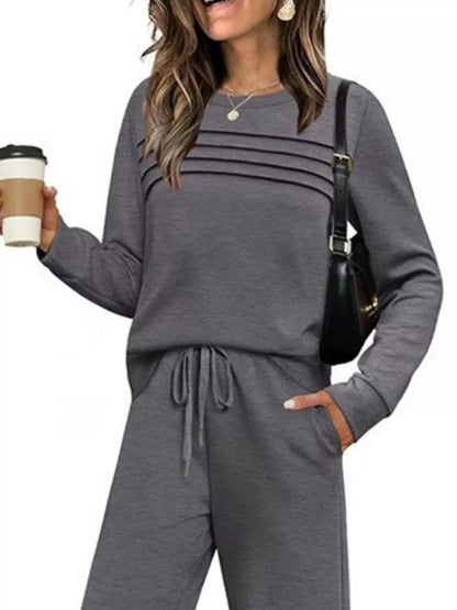 Plus Size Long Sleeve Two-Piece Set