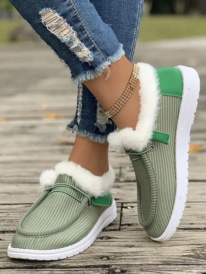 Cozy Plush-Lined Slip-On Flats